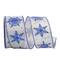 Reliant 2.5" x 20yd. Blue & Silver Glitter Snowflakes Glimmer Wired Ribbon